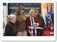 Mary Morosoli, Clarisa Gallo, Rosa Fernández (madre de Matías Núñez Fernandez, ganador del Gran Premio) y María Olmedo